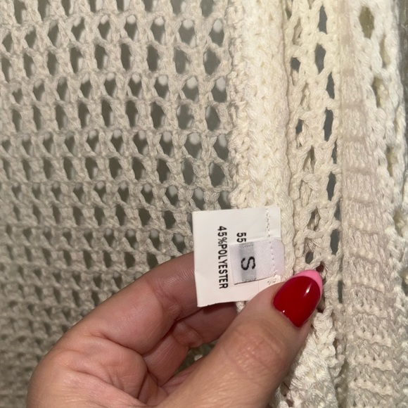 Floral Embroidered Cream Knit Cardigan - Picture 5 of 7